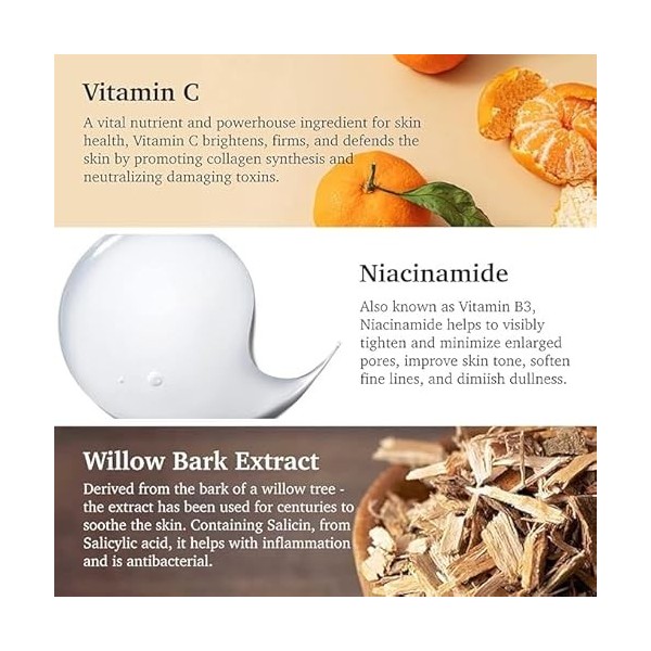 Purifect Brightening Vitamin C Facial Serum with Vitamin E Oil, sérum à la vitamine C pour le visage, le sérum éclaircit et a