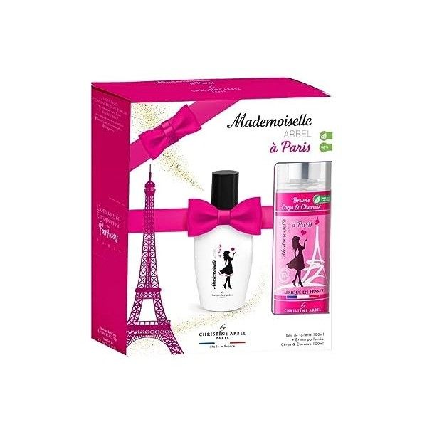 Christine Arbel Paris Mademoiselle Arbel à Paris Coffret Eau de toilette 100ml & Brume parfumée corps et cheveux Fabriqué en 