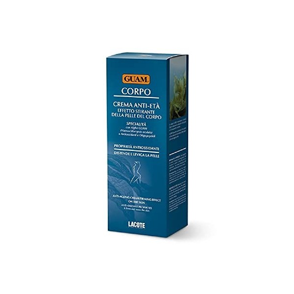 Crème Corps Anti-Âge et Rides Hydratante Tonifiante Raffermissante à Effet Relaxant - Produits Spéciaux aux Algues GUAM - Pea