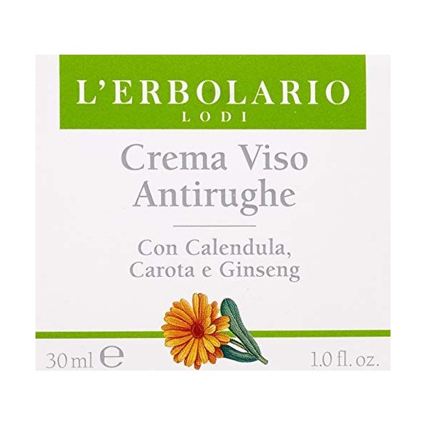 LErbolario Calendula Crème Visage Carotte et Ginseng 30 ml