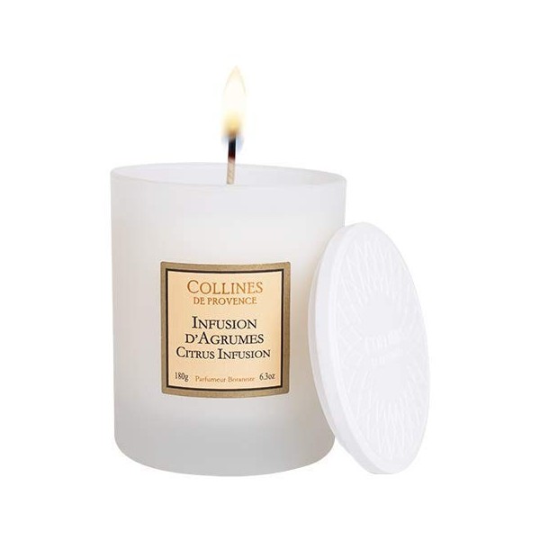 COLLINES DE PROVENCE - Bougie parfumée infusion dagrumes 180g Collines de Provence - 16E9067H9AY01