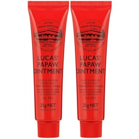 Lucas Papaw Ointment 2 × 25 g – Baume Authentique Australien à la Papaye Fermentée – Soin Peaux Sèches, Irritées, Coupures, B