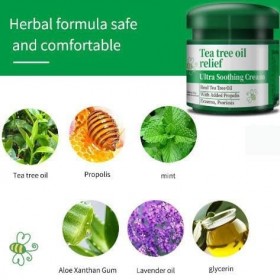 EXQST 25g Huile darbre à thé crème pour Le Visage Huile darbre à thé crème pour Le Corps apaisant hydratant pour la Peau hy