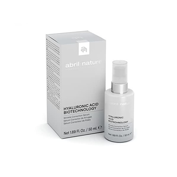 abril et nature | Sérum Visage Biotechnologique à l’Acide Hyaluronique 50 ml | Corrige les Rides, Raffermit et Illumine | Tou