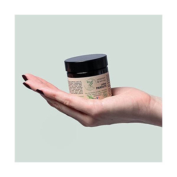 Crème parfaite Éclat de nature: Creme hydratante visage jour et nuit, creme visage bio | Creme Anti Age Homme & Femme - 50 ml