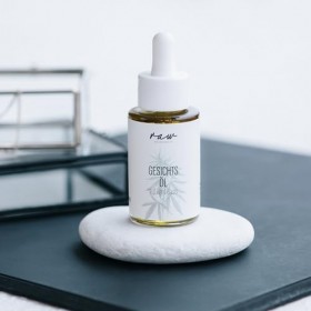 raw Kosmetik Huile de chanvre naturel pour le visage - 30 ml - Huile bio pressée à froid - Idéale pour lacné, leczéma et le