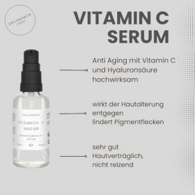 Sérum doux à la vitamine C pour le visage pour une peau radieuse, uniforme et revitalisée, soin du visage très bien toléré pa