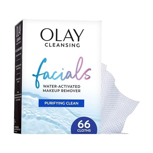 Olay 4-in-1 Combination/oily Daily Facial Cloths, 66 Count by Olay Crème Jour et Nuit