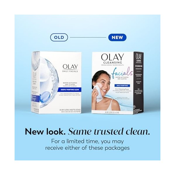 Olay 4-in-1 Combination/oily Daily Facial Cloths, 66 Count by Olay Crème Jour et Nuit