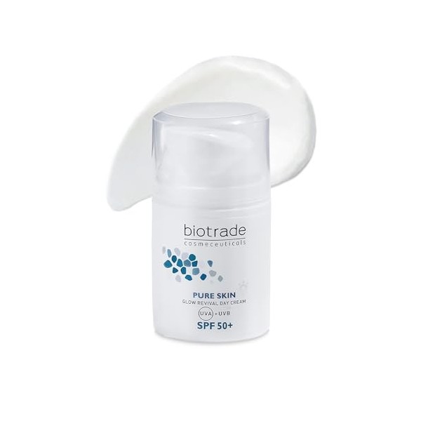 Biotrade Pure Skin Glow Revival Crème de jour anti-âge avec niacinamide et acide hyaluronique pour une hydratation profonde,