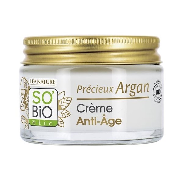 SOBIOETIC CREMA DE DIA ANTIEDAD hialuronico-argan – peut servir de soin de jour comme de nuit, crème visage confortable pour 