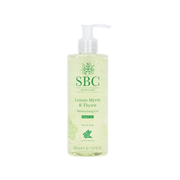 SBC Skincare Gel-gel hydratant léger pour peaux grasses au myrte et au thym 300 ml Crème Jour et Nuit