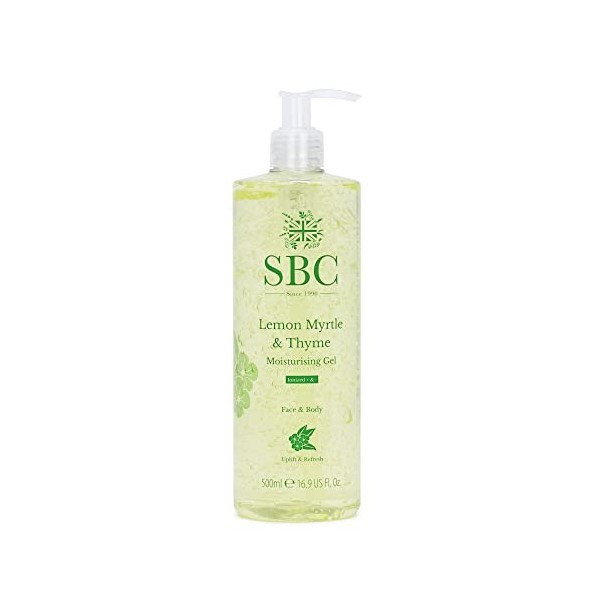 SBC Skincare Gel-gel hydratant léger pour peaux grasses au myrte et au thym 300 ml Crème Jour et Nuit