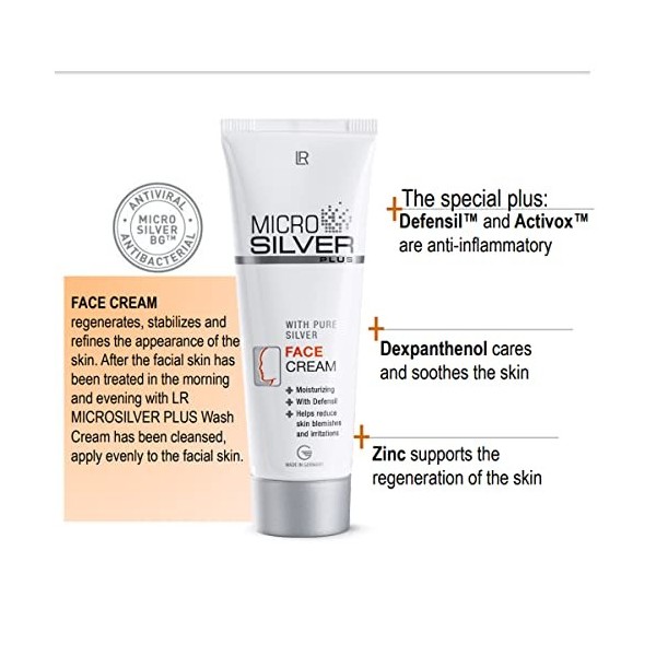 LR MICROSILVER PLUS crème pour le visage 50 ml
