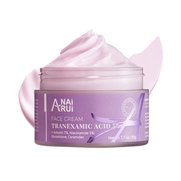 Crème à 5 % dacide tranexamique avec 7 % darbutine et 5 % de niacinamide, crème pour le visage, réduction des taches pigmen