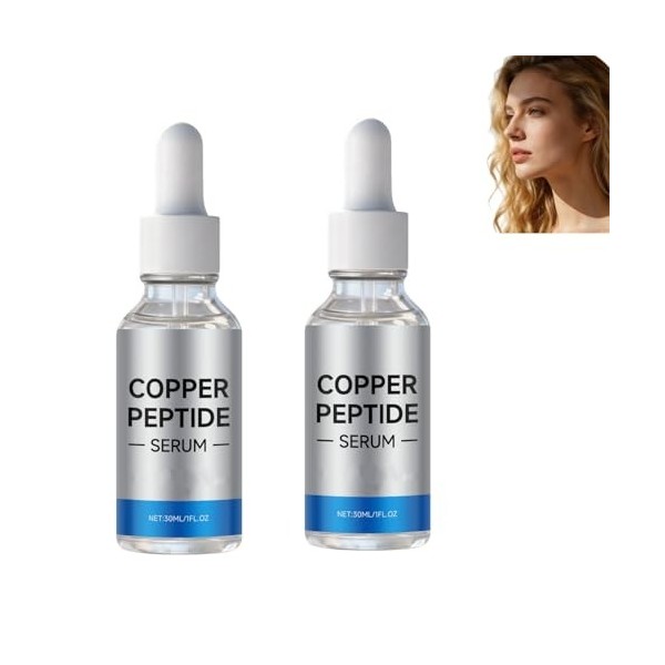 Sérum aux peptides de cuivre pour le visage, anti-âge et augmentation de lélasticité, hydratant pour tous les types de peau ...