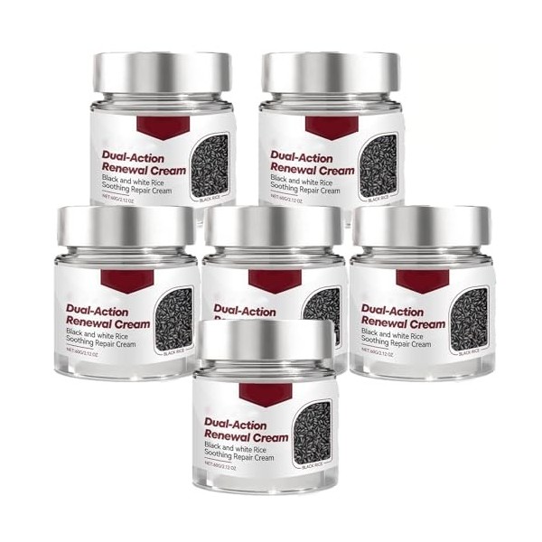 Crème visage au riz noir blanc Crème réparatrice apaisante aus rizs noirs blanc Baume régénérant double action Keratin Erase ...