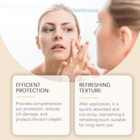 Crème hydratante au riz avec support UV – hydratation quotidienne légère, absorption rapide, texture non grasse pour une sens...