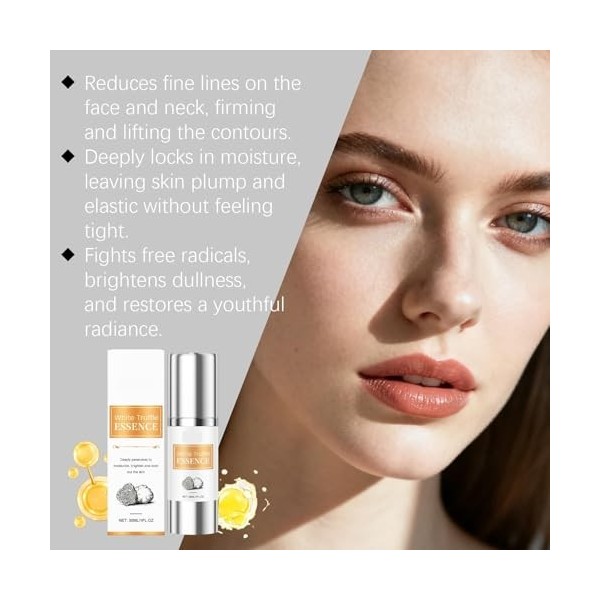 Lotion Sérum Hydratante À la Truffe - Atténue Les Ridules Du Visage et Du Cou, Raffermit Les Contours, Hydrate en Profondeur ...