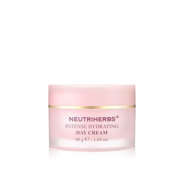 Neutriherbs Crème de Jour Hydratante Intensive - 48 g, Apaise et Atténue les Rougeurs Crème, Crème Visage pour Hommes et Femm