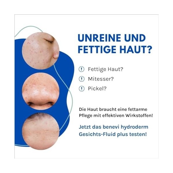 Benevi Hydroderm Gesichts-Fluid Plus für unreine Haut, 50 ml Lotion
