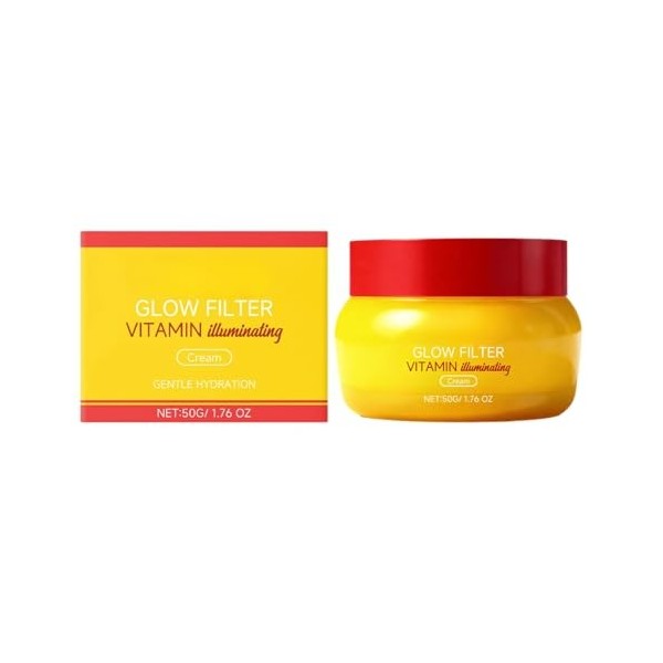 Crème pour le visage éclaircissante aux vitamines, hydratant hydratant en profondeur pour une hydratation durable, crème pour...