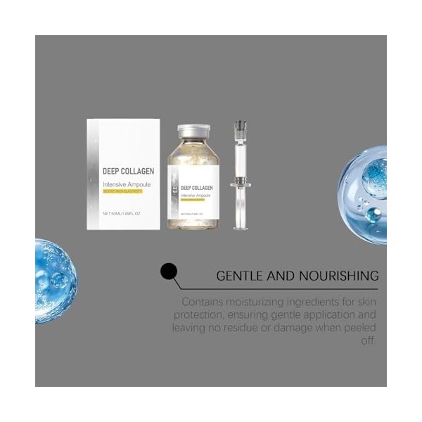 Ampoule liftante intensive, sérum visage anti-âge, peau raffermie, liftée, lissée et hydratée, et hydratation intense,2pcs Cr...