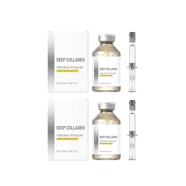 Ampoule liftante intensive, sérum visage anti-âge, peau raffermie, liftée, lissée et hydratée, et hydratation intense,2pcs Cr...