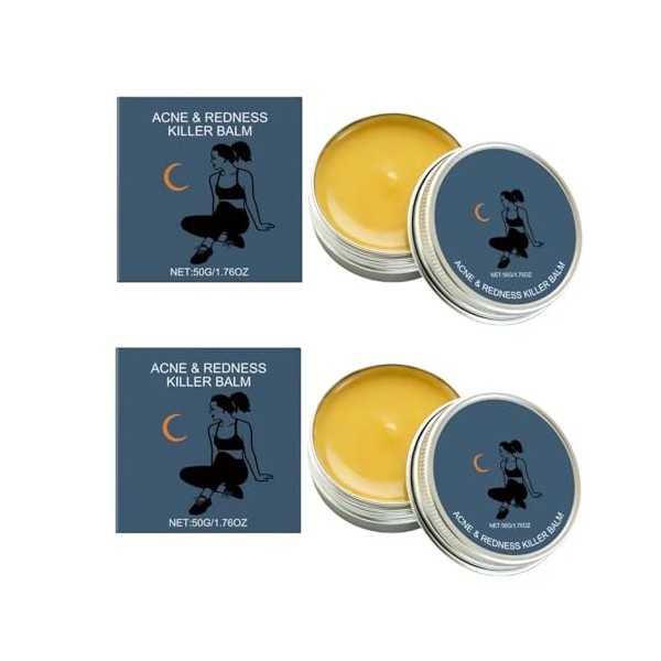 Baume anti-acné bio, doux et apaisant, soin ultra-performant, hydratation longue durée, pour peaux sensibles et grasses Crème...