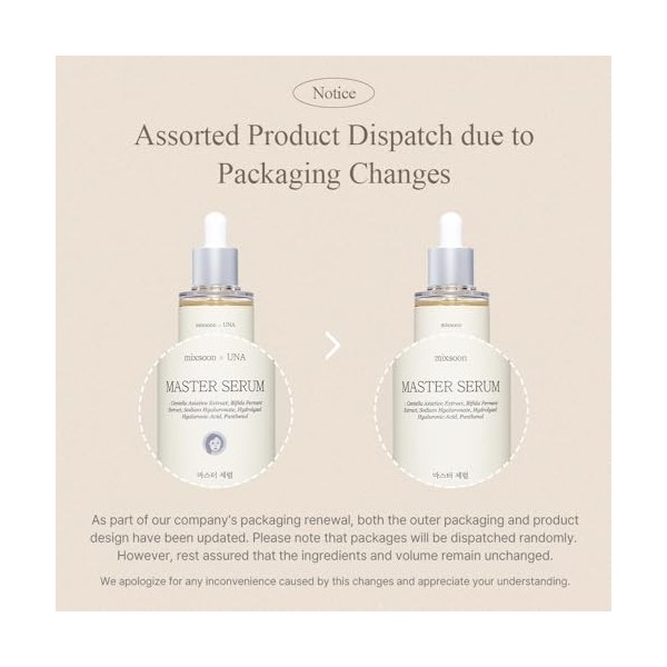 mixsoon Master Serum, Sérum Hydratant Visage, Centella Asiatica, Ferment Bifida, Acide Hyaluronique, Panthénol, Soutien de la