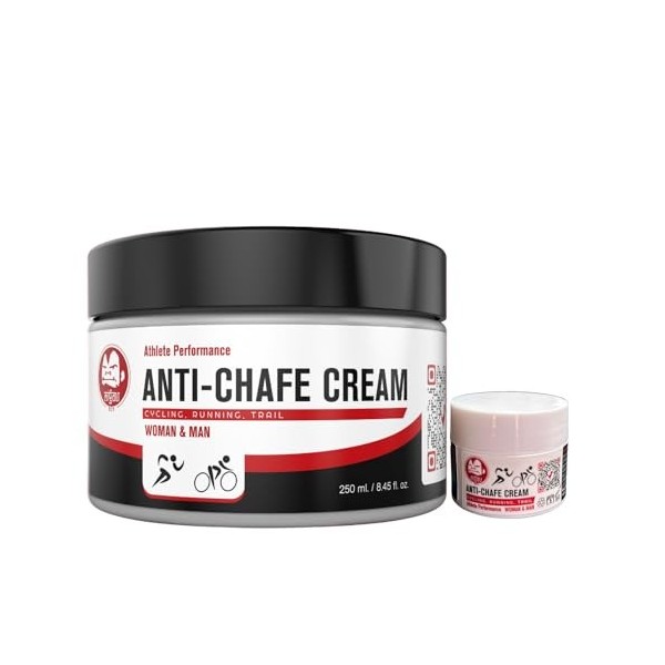 MIGOU BCN Crème Anti-Rougeurs 250 ml + Pot de 5 ml - Pour Femmes et Hommes - Crème Anti-Frottement pour Peau Sensible