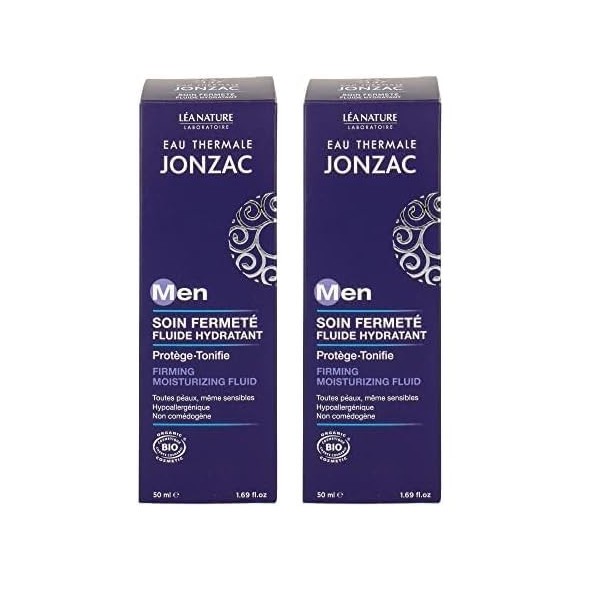 Eau Thermale Jonzac | Soin Fermeté Homme Fluide Hydratant - Men | Protège – Tonifie – Hydrate | Redensifie l’épiderme | Enric...