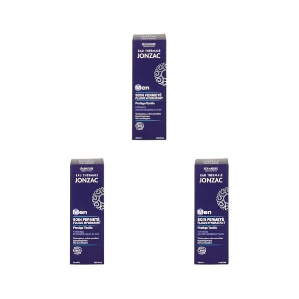 Eau Thermale Jonzac | Soin Fermeté Homme Fluide Hydratant - Men | Protège – Tonifie – Hydrate | Redensifie l’épiderme | Enric...
