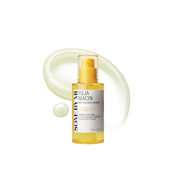 SOME BY MI Yuja Niacin Anti Blemish Serum – 50ml – Sérum coréen à 10% niacinamide et vitamine C – Corrige les taches pigmenta