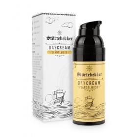Störtebekker® Premium Crème de jour au bois de santal – Contient de lhuile damande et de lhuile de jojoba contre les irrit