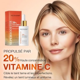 Neutriherbs Advanced 20% de Vitamine C Sérum pour le Visage 23 ml Renouvellement & Éclat – Éclaircissant et Anti-âge, Antioxy