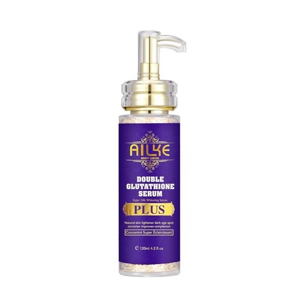 AILKE BOOST LUSTER Double Glutathione PLUS Sérum Super Blanchissant, Hydratant, Enlève les taches sombres, Éclaircit la peau,