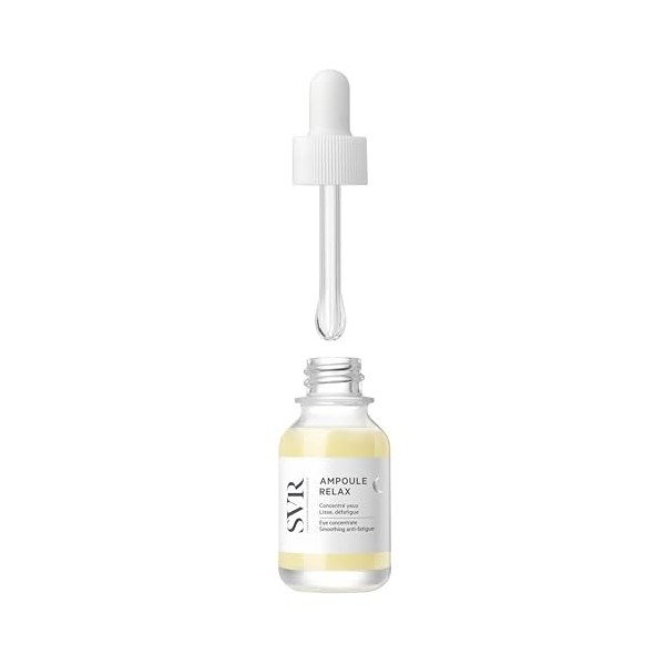 SVR – Ampoule Relax Yeux – Sérum Nuit Régénérant Anti-Fatigue – Lisse rides, atténue cernes et poches – Pour peaux sensibles 