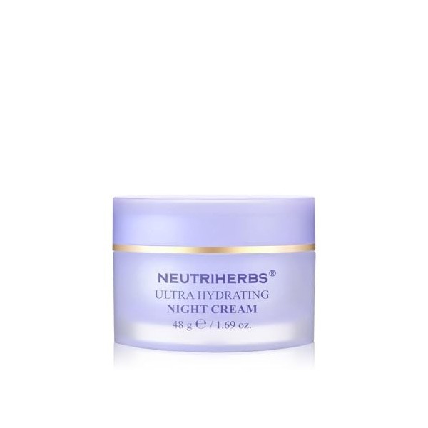 Neutriherbs Crème Nuit Intense Hydratante-48G | Crème Nuit Régénérante pour Peaux Sèches et Sensibles | Apaisant+Réparation I...