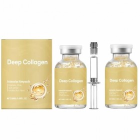 Ampoule De CollagèNe Profond 2 PièCes, SéRum Facial Liftant Aux Peptides De Soie Pour Femmes, Peau Hydratante Et Raffermissan