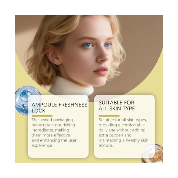 Ampoule De CollagèNe Profond 2 PièCes, SéRum Facial Liftant Aux Peptides De Soie Pour Femmes, Peau Hydratante Et Raffermissan