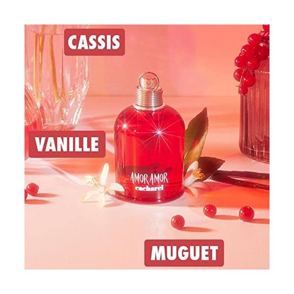 Cacharel Amor Amor, Eau de Cologne en Spray Vaporisateur pour Femme, Parfum Fruité et Floral, 50 ml