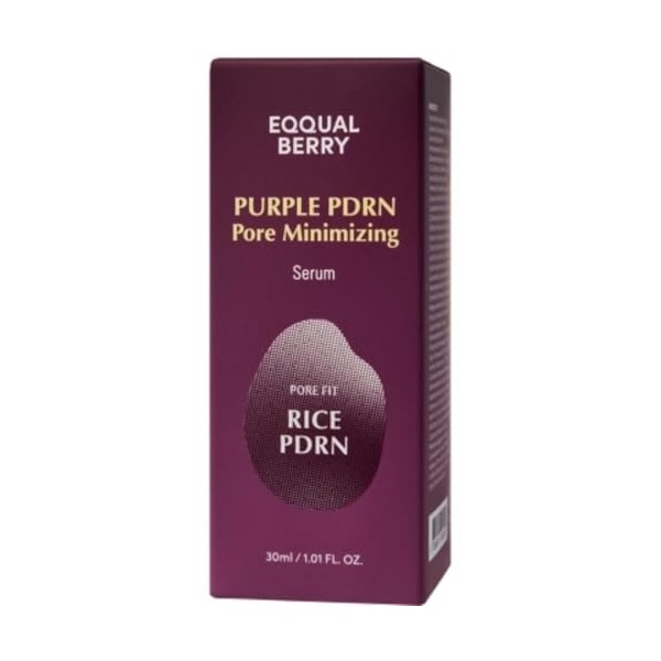 Eqqual Purple PDRN Sérum Minimisant les Pores avec Extrait de Riz, 30ml - Made in Korea
