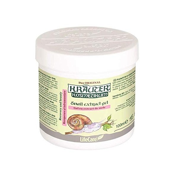 Gel bave descargot pour récupération et embellissement de la peau bio