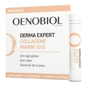 Oenobiol Derma Expert – Collagène Marin 10g - Anti-âge global - Anti-rides - Élasticité de la peau - Complément Alimentaire -
