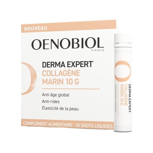 Oenobiol Derma Expert – Collagène Marin 10g - Anti-âge global - Anti-rides - Élasticité de la peau - Complément Alimentaire -
