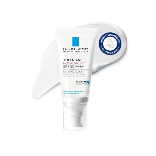 La Roche-Posay - Toleriane Rosaliac SPF 30 - Crème Hydratante Visage - Crème Anti Rougeurs Peaux Sensibles à Rosacée - Enrich...