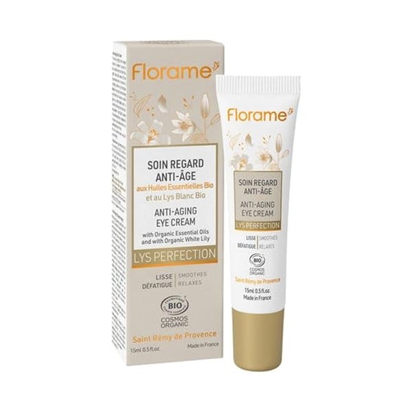 Florame Lys Perfection Soin Regard Contour des Yeux Anti-Âge Bio 15 ml