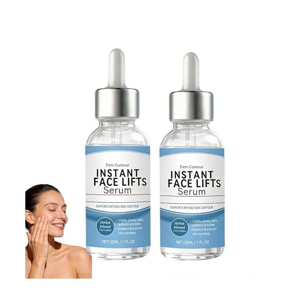 Sérum liftant instantané pour le visage, sérum raffermissant pour le visage, sérums hydratants à lacide hyaluronique, soin a ...