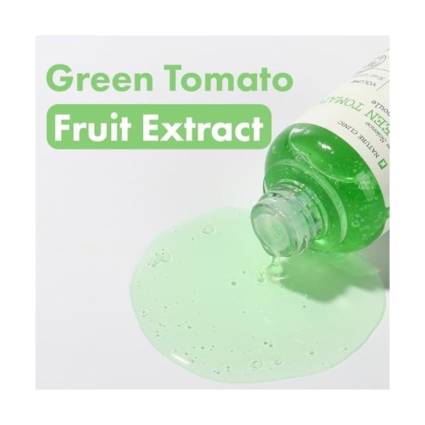 TOSOWOONG Ampoule à pores de tomate verte avec hamamélis à la tomate verte et acide hyaluronique pour hydratant pour le visag